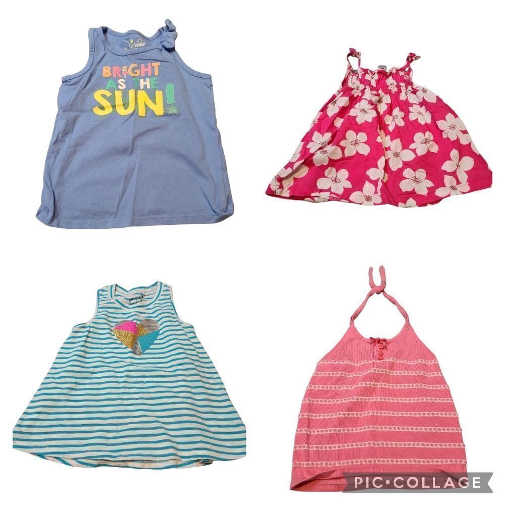 Lot of 4 Cute summer tops size 4T, jumping beans, carters